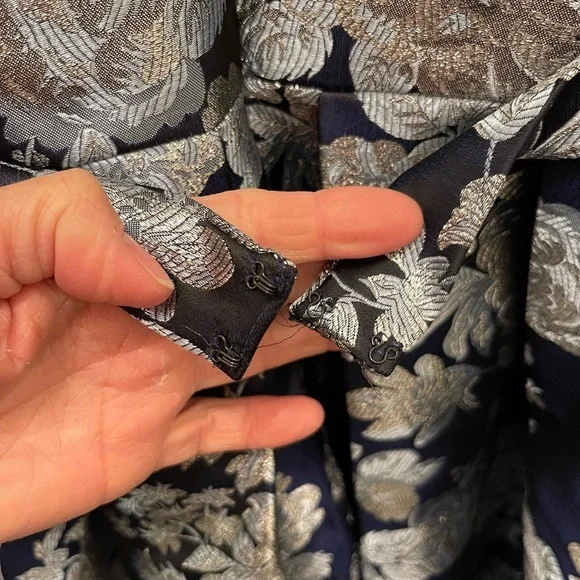 Oleg Cassini | Metallic Brocade Knee Length Dress - Picture 9 of 11